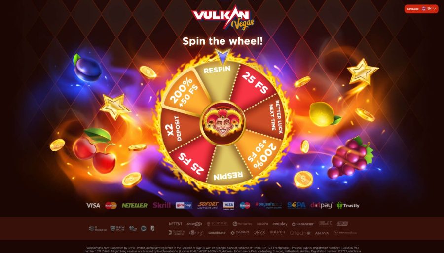 Vulkan Vegas Homepage EN