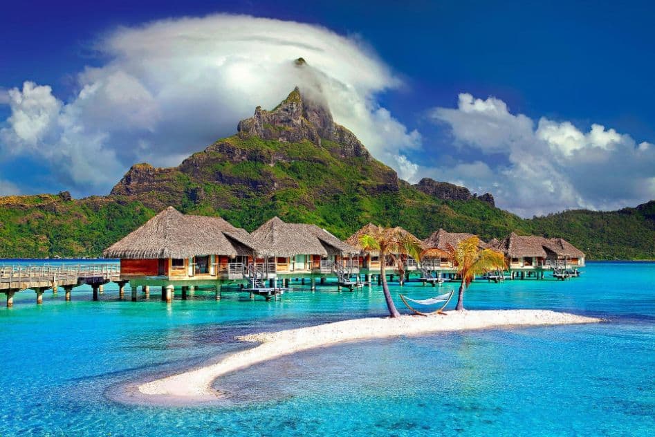 Tahiti beach island