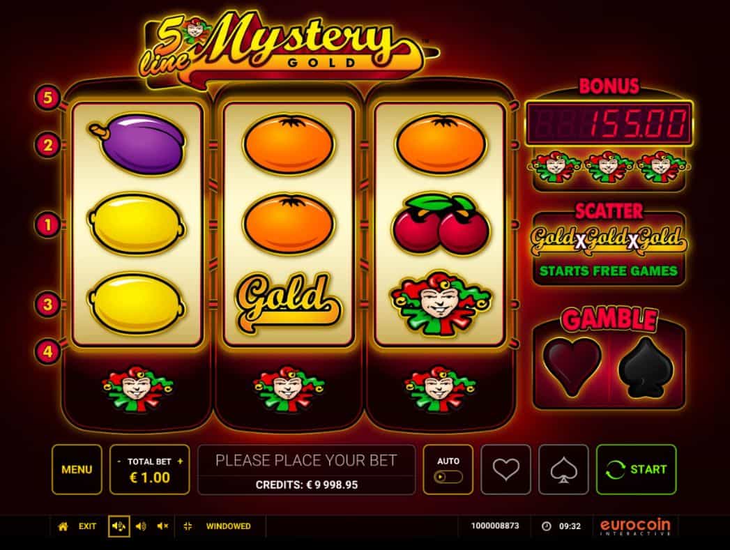 5 Line Mystery Gold Slot