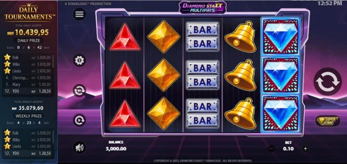 Diamond Staxx Multipays Slot Stakelogic