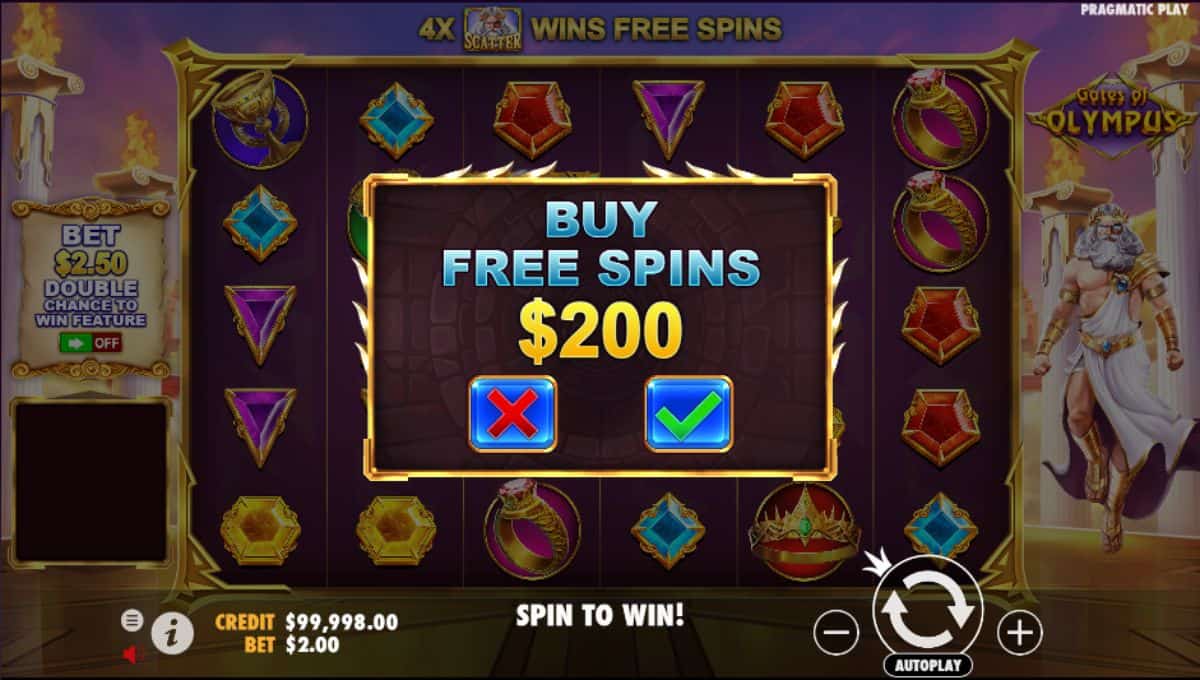 Bonus Buying for Slot Machines
