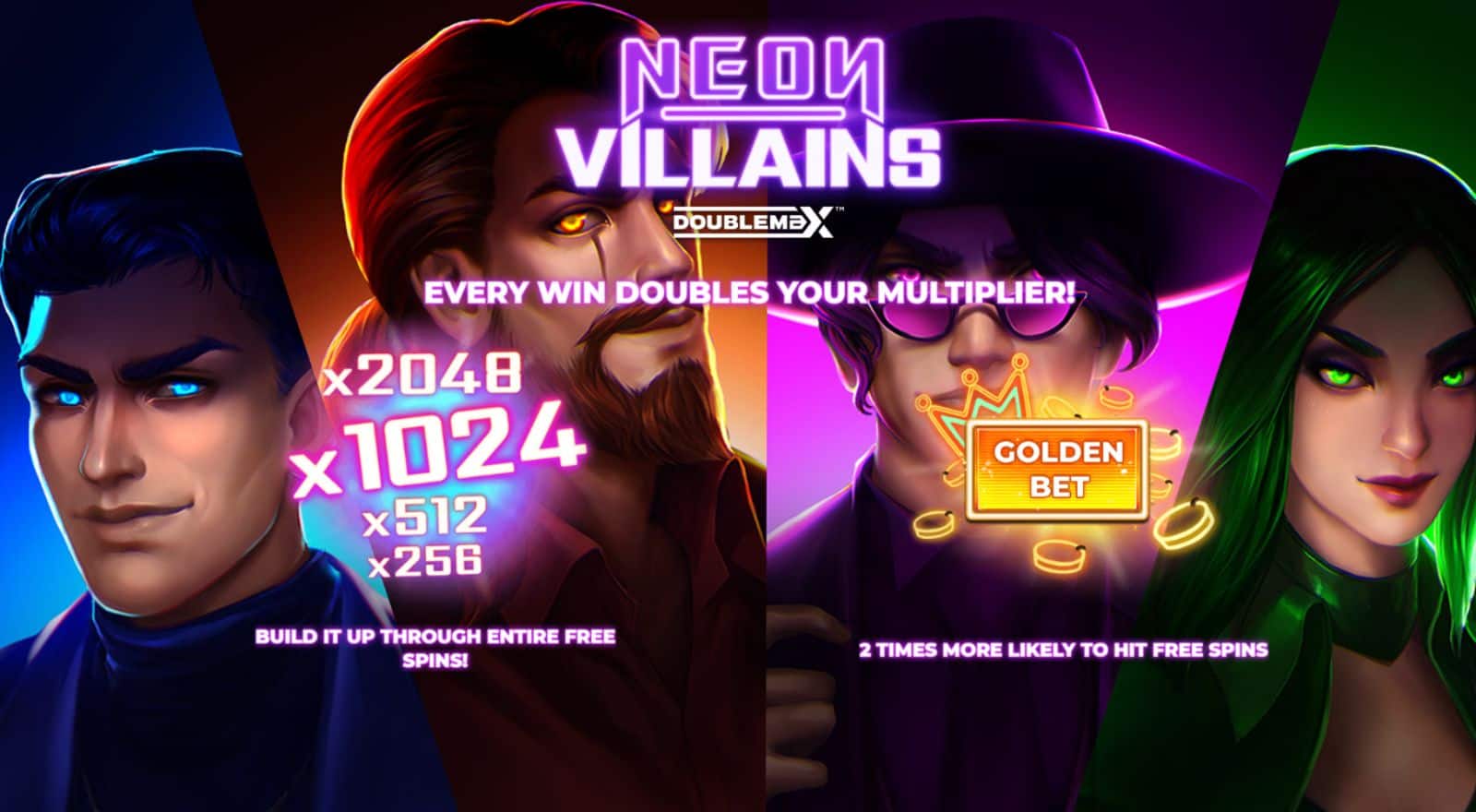 Neon Villains Slot Yggdrasil