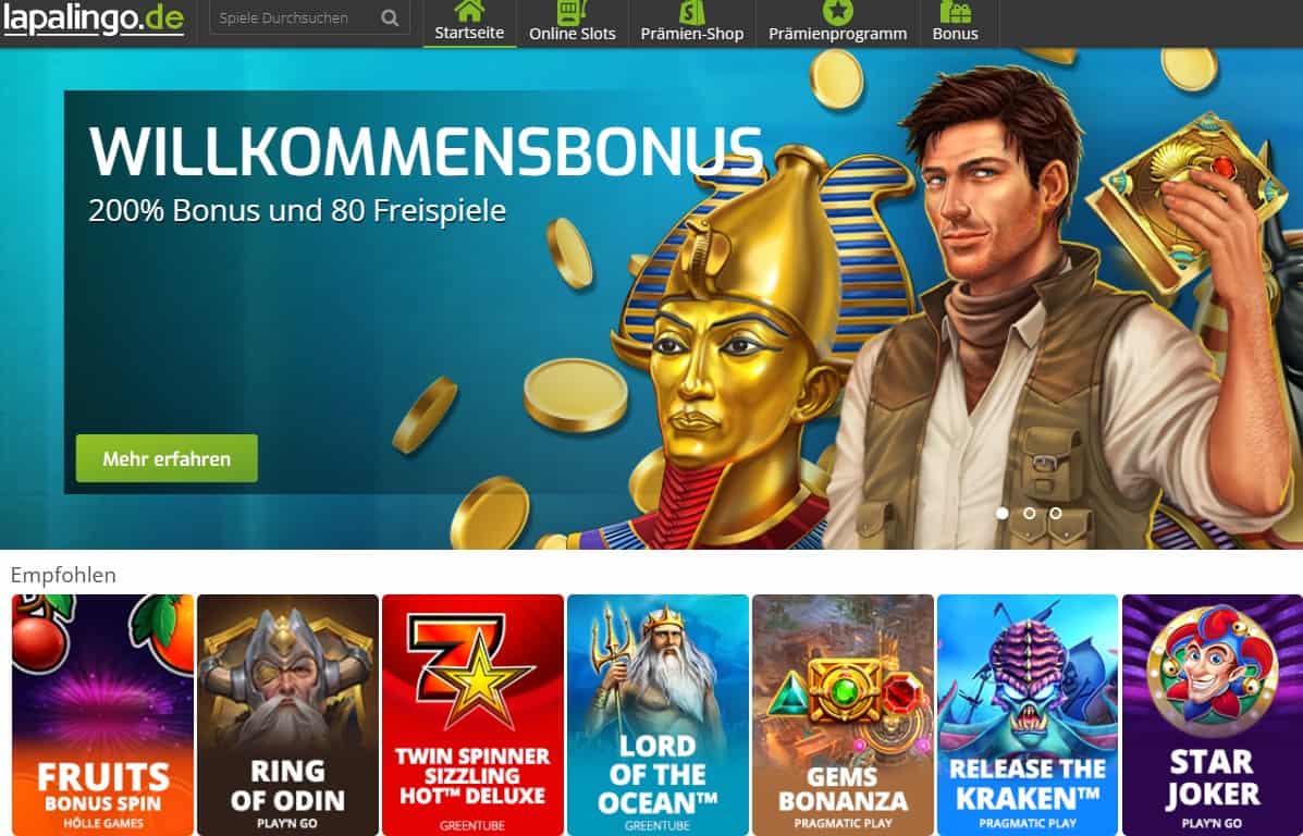 Online Casino Lapalingo Willkommensbonus