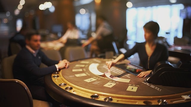 Blackjack casino table