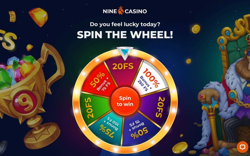 NINE Casino Promotion wheel