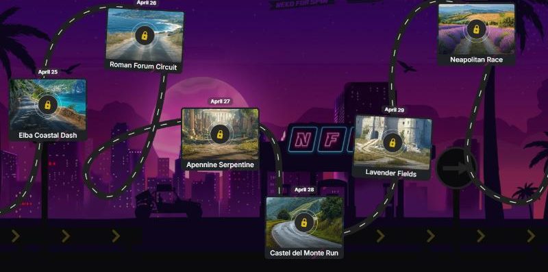 Need for Spin Daily bonus Map