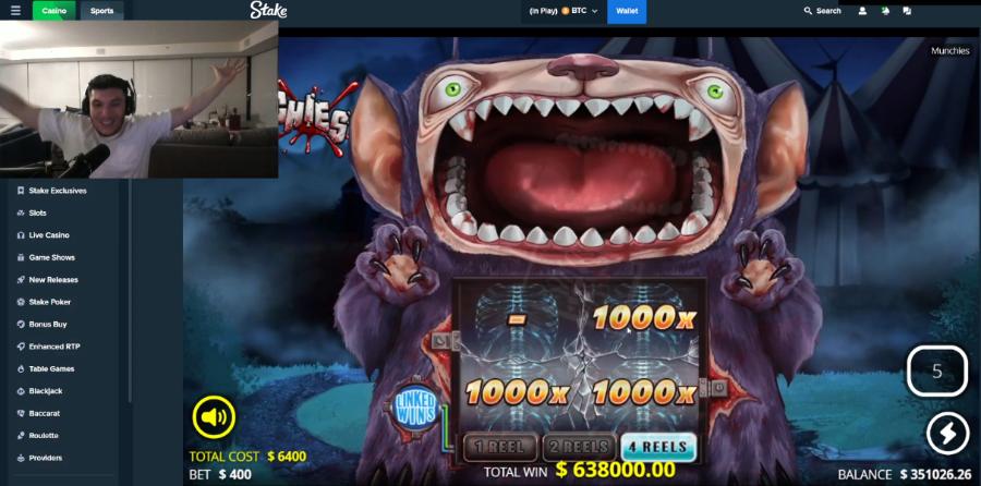 Trainwreckstv Hits $1.99 Million Max Win on “Munchies” Slot