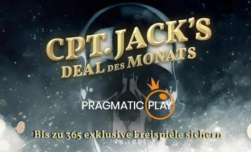 Captain Jack’s Deal des Monats August: 365 Freispiele