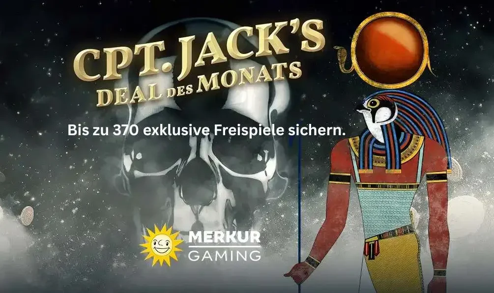 Captain Jack’s Deal des Monats Mai 2026 bei JackpotPiraten: Bis zu 370 Freispiele