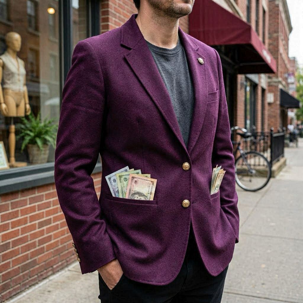 jacket man money